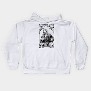 Waylon Jennings // Vintage Faded Style Fan Design Kids Hoodie